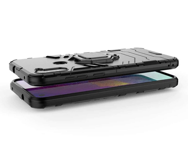 Alogy Stand Ring Armor Hülle für Samsung Galaxy M11 / A11 schwarz