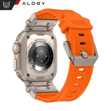 Armband Alogy Luxury Metal TPU Band für Apple Watch 42/44/45/49mm Orange