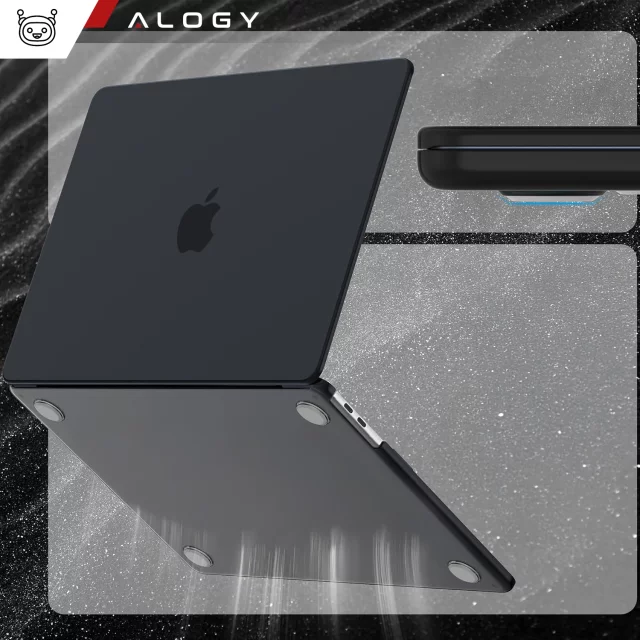 Etui do Apple Macbook Air 13 13.3" - 2018-2021 (M1 A2337/A2179/A1932) Alogy AirGuard™ Elastyczna obudowa Matowa Czerń