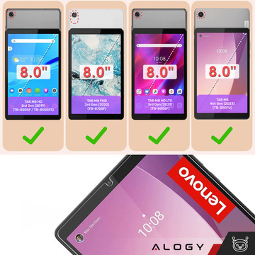 Tempered Glass x2 Alogy 9H for Lenovo Tab M8 TB-8505F, TB-8505L, TB-8705X, TB-8705F, TB-8705L, TB-8506