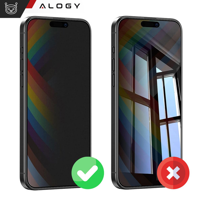 Privacy Glass for iPhone 15 Plus / 15 Pro Max Anti-Spy Private Anti-Spy Tempered Frosted Screen Protector