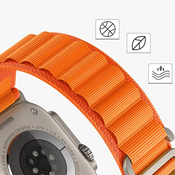 Sportovní řemínek Alogy pro Apple Watch 4/5/6/7/8/SE/Ultra (42/44/45/49 mm) oranžový