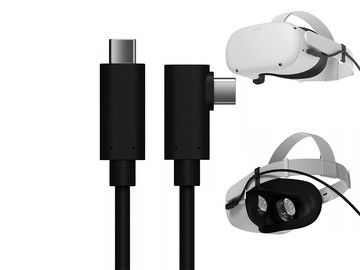 Kabel pro VR brýle Alogy USB Type-C 5m kabel pro Oculus Link Quest 1 2 Black