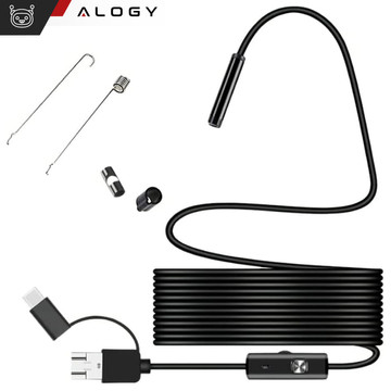 Kamera je vybavena endoskopem micro USB USB-C USB Full HD 3m 8mm Endoskop Alogy Hard Wire