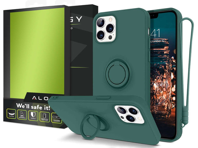 Silikonový obal Ring Ultra Slim Alogy pro iPhone 12 Pro Max 6.7 Green