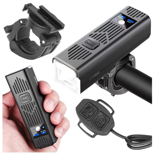 Světlo na kolo Přední LED světlo na kolo Osvětlení na kolo Vodotěsné IPX5 Alogy P12 Bike Light Black