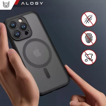 Case for Apple iPhone 16 Pro Max Alogy MagSafe Hybrid Matte Case with Lens Protection Black