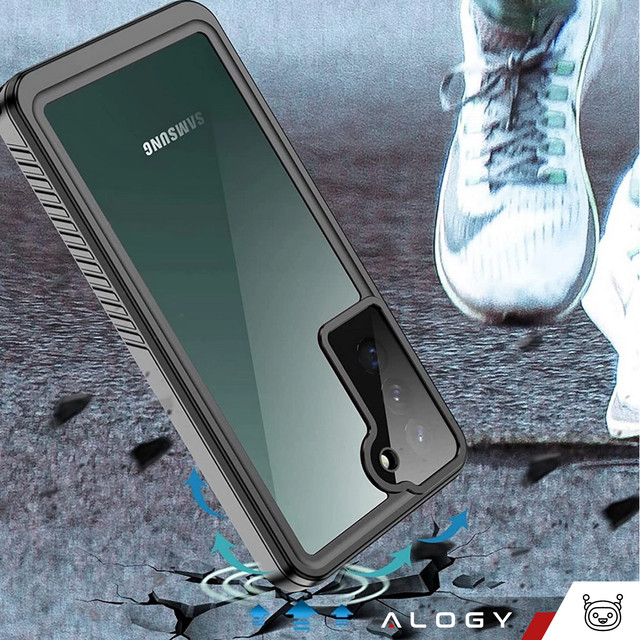 Waterproof case for Samsung Galaxy S23 360 Alogy Armored Armor IP68 with lanyard Black