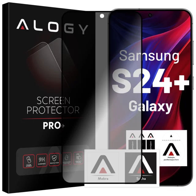 Szkło hartowane Prywatyzujące do Samsung Galaxy S24 Plus matowa ochrona na ekran Alogy Privacy Glass