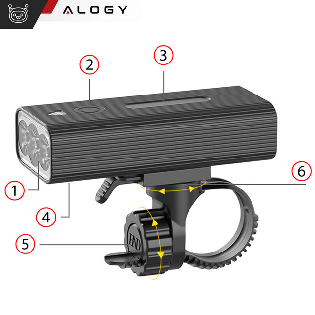 Světlo na kolo Přední Zadní LED Přední Zadní Světlo na kolo Vodotěsné IPX5 USB Bike Light Alogy