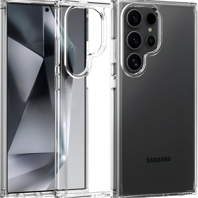 Case for Samsung Galaxy S24 Ultra Back Cover Hybrid Clear Case Alogy Transparent Glass