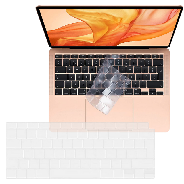 Alogy Schutzhülle Silikon Tastaturabdeckung für Apple Macbook Air 13 M1 2019-2020 Transparent