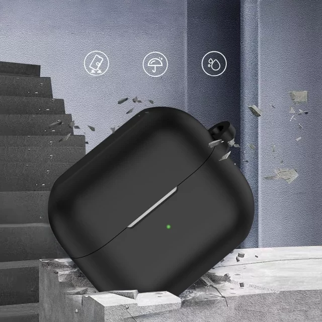 Silikonové pouzdro, kryt na sluchátka, pouzdro pro Samsung Galaxy Buds 3 / 3 Pro Black