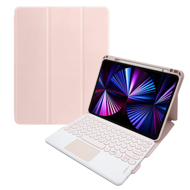 Alogy Case Bluetooth klávesnice 4v1 dotyková magnetická tužka pro Apple iPad Pro 11 2021 růžová