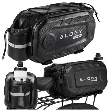 Fahrradtasche Fahrradtasche 2,5 l Fahrradhalter Lenkerrahmentasche Beutelhülle 23,6 x 10,5 x 10 cm (S) Alogy Sport schwarz
