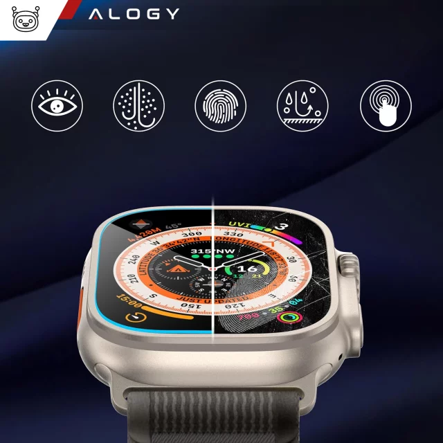 Hybridní sklo pro Apple iPhone 15 Pro Max, plochý displej Alogy Flexi Glass 9H