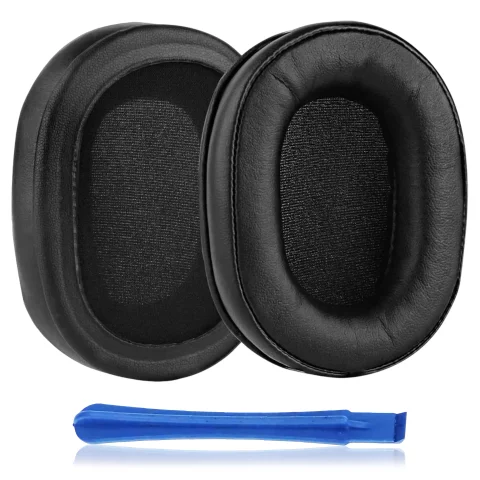 Nauszniki 2x wymienne pady gąbki do słuchawek do AUDIO-TECHNICA ATH-MSR7 ATH-M50x Czarne + urządzenie do demontażu