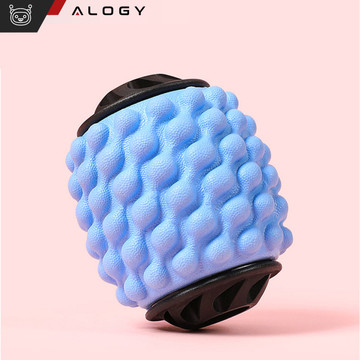 Körpermassagegerät Anti-Cellulite Manueller Muskelroller Alogy 4x Massageroller Universalroller Schwarz und Blau