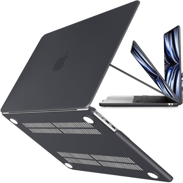 Hülle für MacBook Air 15 M2 2023 A2941 Case Gehäuse Cover Matt Alogy Hard Cover Schwarz