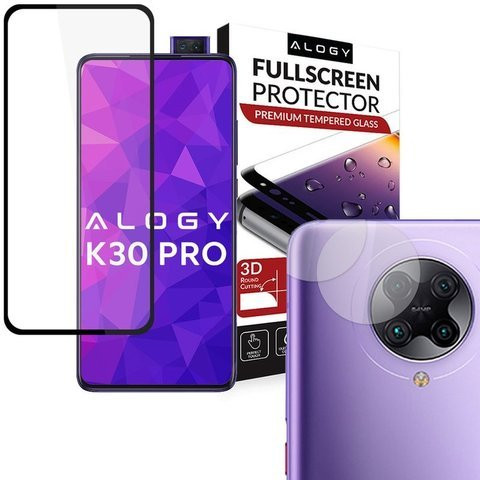 Alogy Full Glue Glass pro Xiaomi Redmi K30 Pro Black 2x Lens Glass