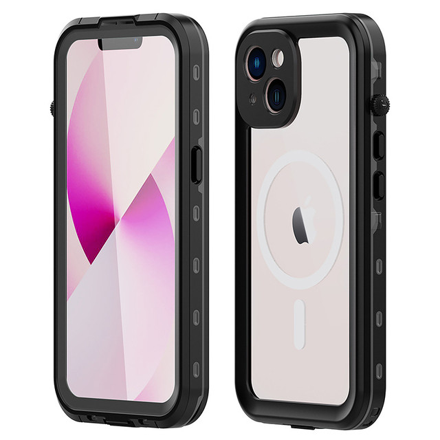 Alogy Waterproof Case IP68 Case with Clear Back 360 Armor Case for MagSafe for Apple iPhone 14