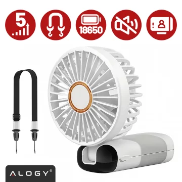 Ventilator Ventilator Handventilator Kabellos Alogy Desktop Tragbarer Handheld mit Telefonhalter USB-C Marineblau
