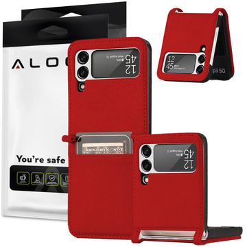 Alogy Leather Flip Wallet Case for Samsung Galaxy Z Flip 3 5G Red