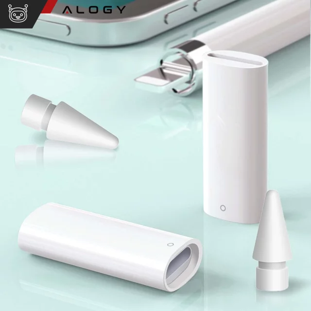 Adaptér na nabíjení pera Alogy pro stylus Lightning - kabel Lightning na Apple Pen, bílý