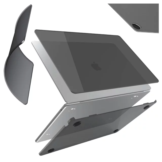 Etui do Apple Macbook Air 13.6 - M2/M3/M4 2022/2023/2024/2025 Alogy AirGuard™ Elastyczna obudowa Matowy Czarny