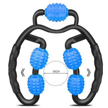 Body massager anti-cellulite manual muscle roller Alogy 5x massage roller Universal roller black and blue