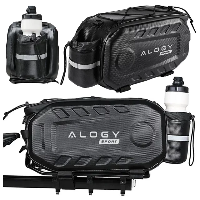 Fahrradtasche Fahrradtasche 2,5 l Fahrradhalter Lenkerrahmentasche Beutelhülle 23,6 x 10,5 x 10 cm (S) Alogy Sport schwarz