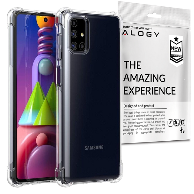 ShockProof Alogy Armor Case for Samsung Galaxy M51 Transparent
