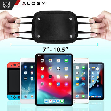 2x Držák na opěrku hlavy do auta pevný suchý zip pro čtečku tabletu Alogy Car flexibilní černý