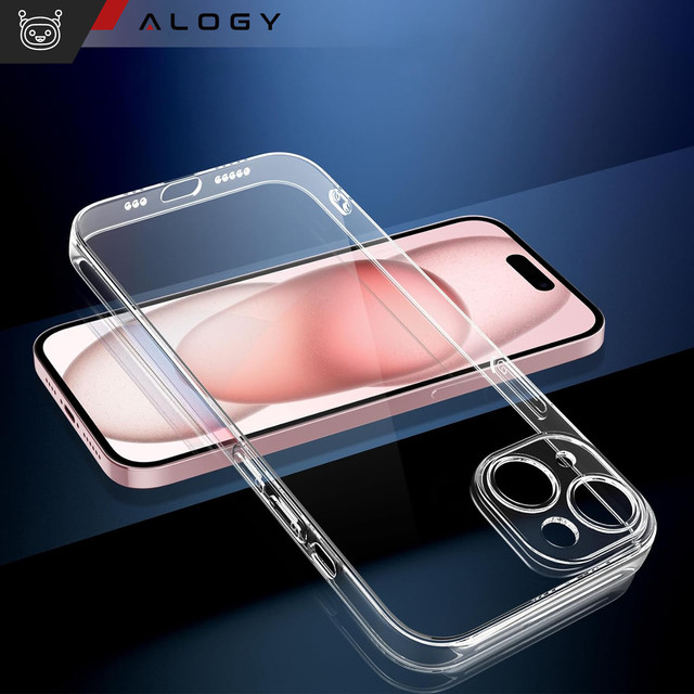 Case for iPhone 15 Housing Case Silicone Transparent Camera Protection Lens Protector Alogy Slim Glass
