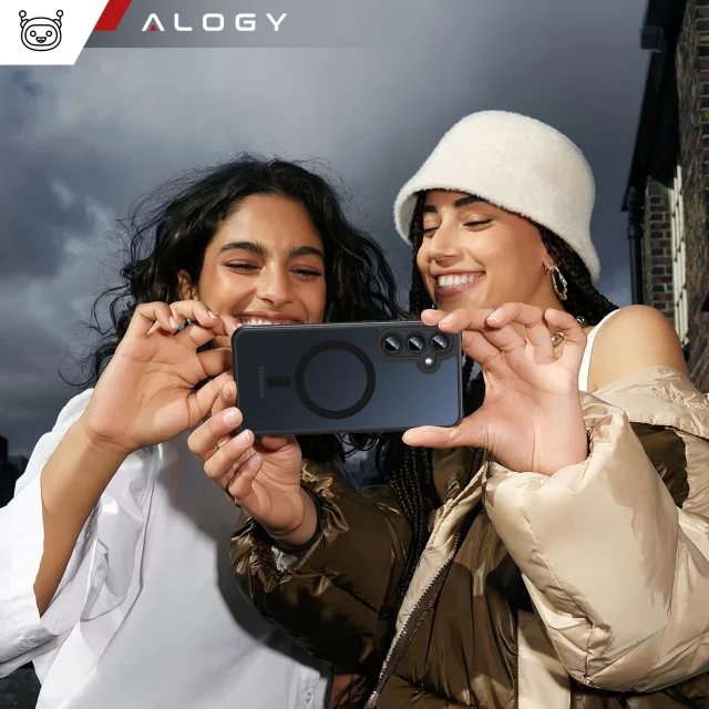 Etui do Samsung Galaxy S24 FE obudowa ochronna na telefon Alogy Matte HybridMag™️ Case do MagSafe Matowe Czarne