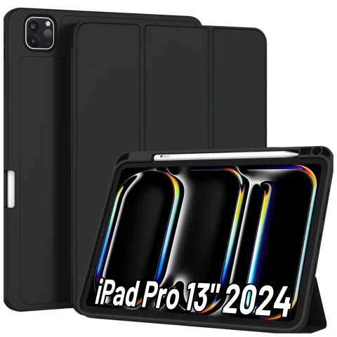 Etui ochronne z rysikiem do Apple iPad Pro 13" 2024 Alogy Book Cover Case obudowa na tablet Czarne