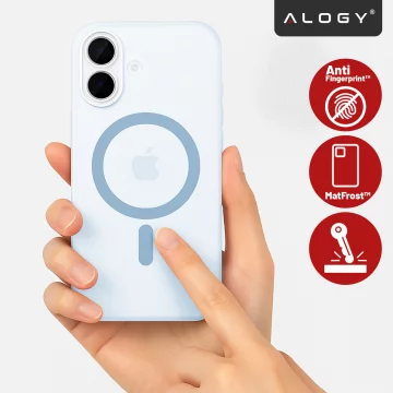 Pouzdro pro Apple iPhone 16 Pro Max Alogy MagSafe Hybrid Matte Case Matte Cover with Lens Protection Black