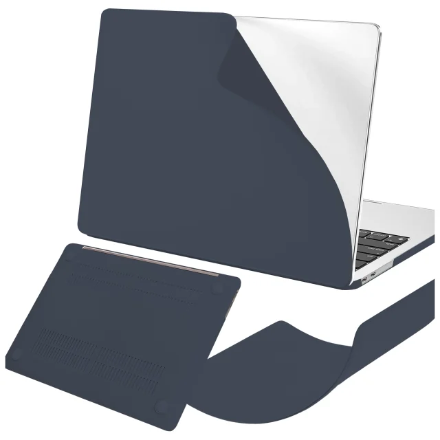Etui do Apple MacBook Air 13 / 13.3" 2018–2021 (M1 A2337/A2179/A1932) – elastyczna, matowa obudowa ochronna, lekka i odporna – Alogy AirGuard™ Granatowy