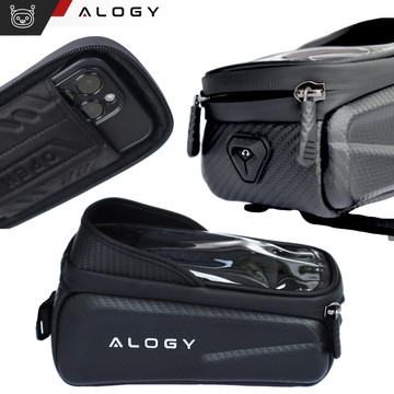 Bicycle bag case for phone 6.7 inches bag holder for bike frame 2l Black Tools Multitool keys 16in1 Alogy