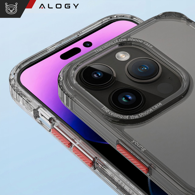 Alogy Protective Case Protective Cover for Apple iPhone 14 Pro Black and Clear Glass
