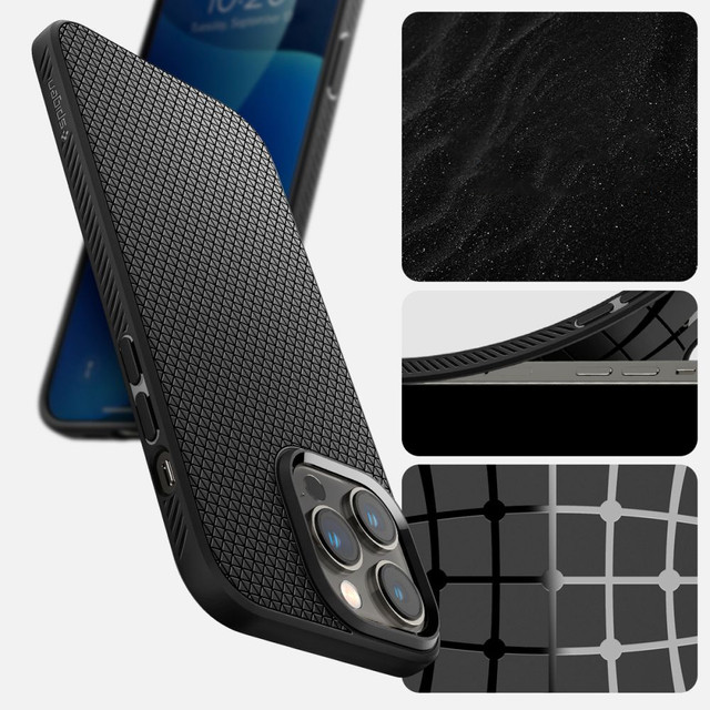 Zadní kryt Spigen Liquid Air pro Apple iPhone 14 Pro Matte Black Glass