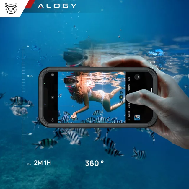 Voděodolné pouzdro pro Samsung Galaxy A36 5G / A56 5G Alogy HydroArmor™ IP68 s průhlednou zadní stranou, 360° pancéřované pouzdro