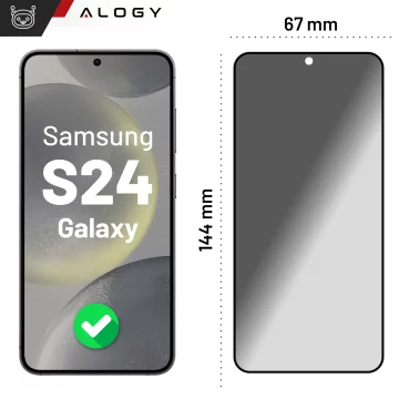 Alogy Privacy Glass tempered glass for Samsung Galaxy S24 matte screen protector