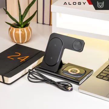 Wireless Charger for Samsung: 3 in 1 Wireless Charging Station for Samsung Galaxy Watch 7/6/5/4/3 Pro Classic, Galaxy Buds for S24 Ultra, S23, S22, S21, S20, Note 20/10, Z Fold