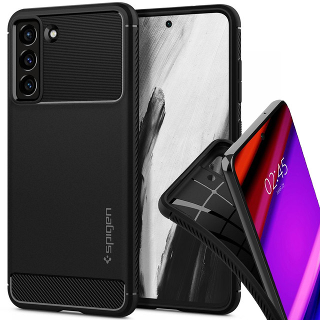 Pouzdro pro Samsung Galaxy S21 FE pouzdro Spigen Rugged Armor Matte Black