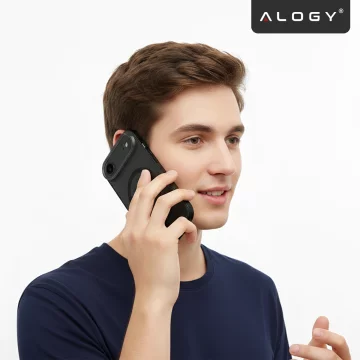 Apple iPhone 17 Air Hülle – Matte MagSafe-Hülle mit Linsenschutz, schlank und kratzfest, perfekte Passform – Alogy Skinny MatteCase™ Schwarz