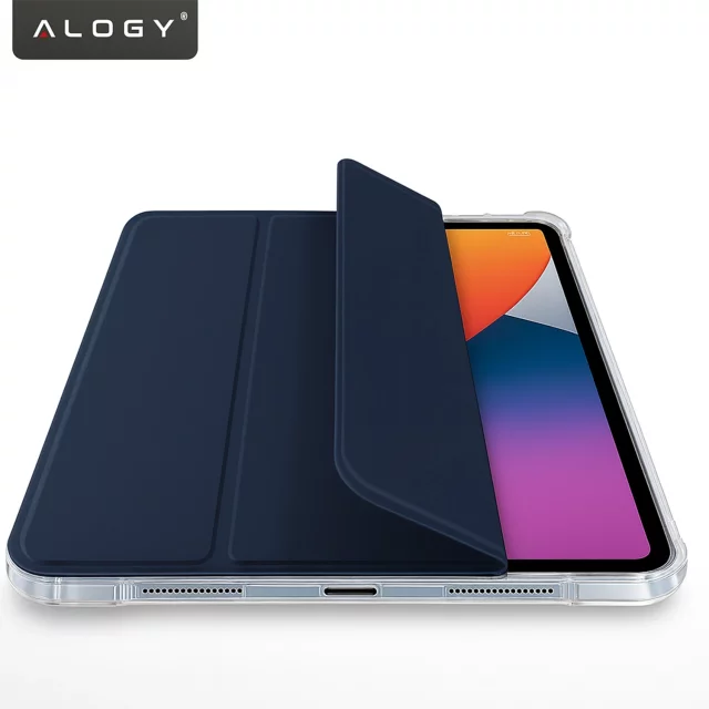 Etui do Apple iPad 11gen. 11" 2025 / 10gen. 10.9" 2022 Ochronne Hybrydowe z Miejscem na Rysik, Składana Okładka, Funkcja Podstawki, Alogy HybridBook™ Case – Granatowe