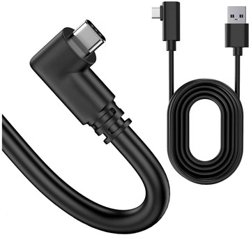Kabel do okularów VR Alogy przewód USB do USB Type-C 5m do Oculus Link Quest 1 2 3 Czarny