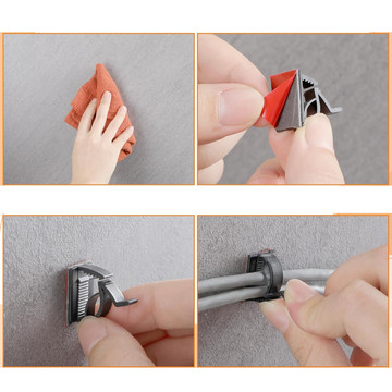 Self-adhesive clips x50 Desk cable organizer cable organizers for desk top wires 3M tape Alogy [50pcs]