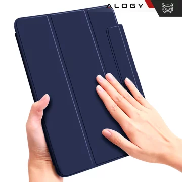 Pouzdro pro Apple iPad 10.2 9 Gen 8/7 2021/2020/2019 Smart Pencil Case Alogy TPU Kryt na tablet Navy Blue